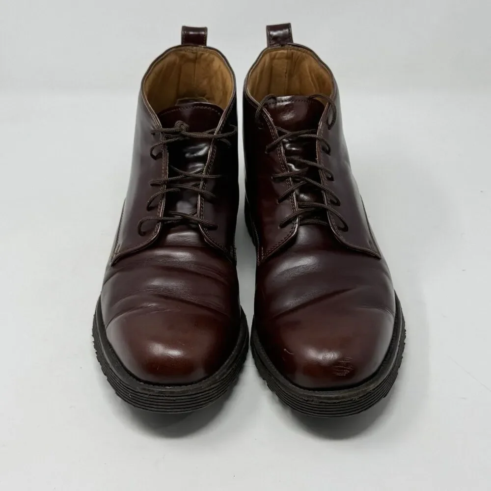 Rockport Chukka Boots Mens 9.5 D Brown Leather Casual Vibram Soles Gorpcore